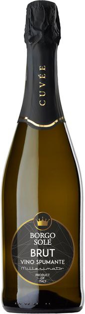 Вино ігр. Borgo Sole Spumante Brut 0,75л. 11%